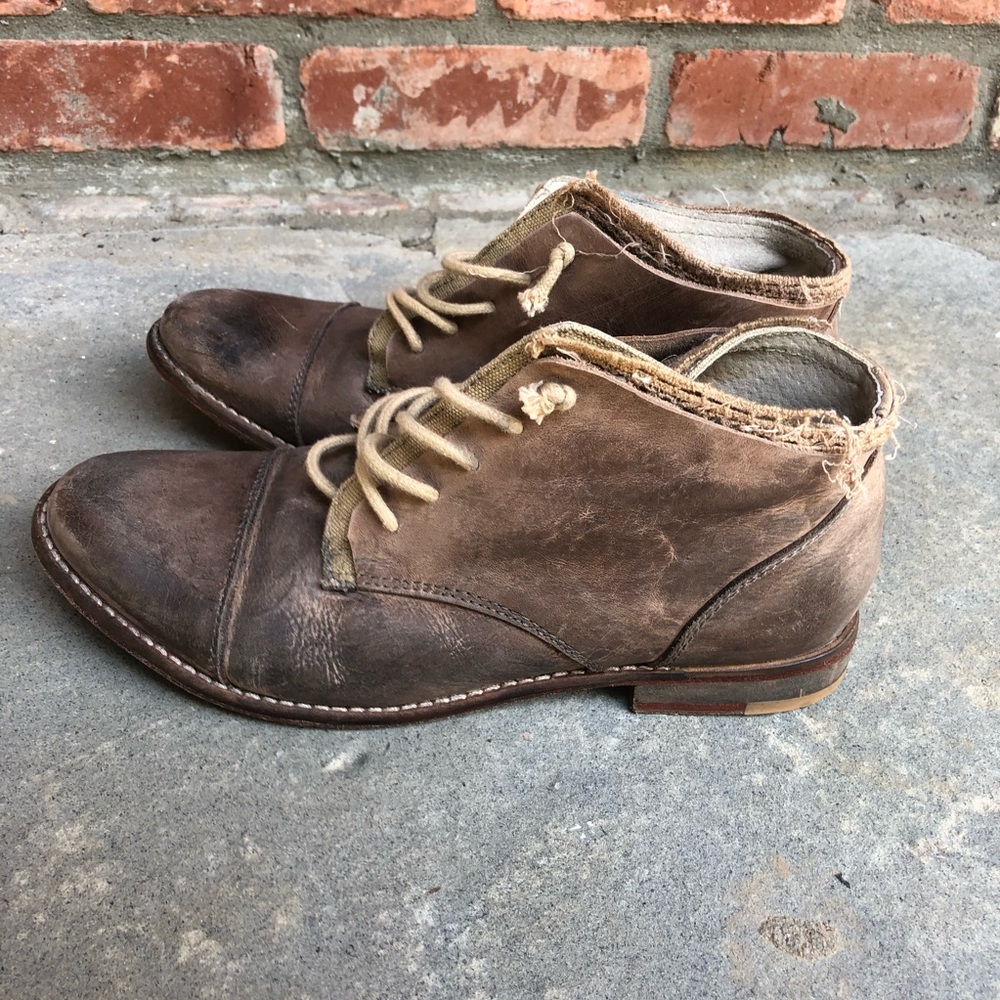 Free People Lace Up Ankle Boots, Size 7